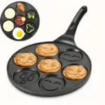 Non-Stick 7-Hole Pancake and Crepe Pan for Stovetop Cooking with Detachable Handle – gallery image 2