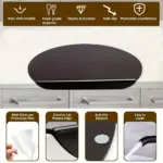 Vegetable Cutting Board for Food Prep & Chopping with Non-Slip Lip and Transparent Black Surface – gallery image 7