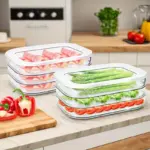 3-Layer Stackable Meat Storage Container for Refrigerated Food Organization, Easy-Access Design – gallery image 5