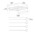 Air Fryer Grill Rack Set for Grilling & Steaming with Metal Rack and Skewers – gallery image 4