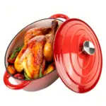 Enameled Cast Iron Dutch Oven Pot with Lid for Bread Baking & Cooking, Dual Handles – gallery image 15