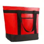 Insulated Reusable Tote Bag for Grocery Shopping & Food Transport, Zip Closure – gallery image 3