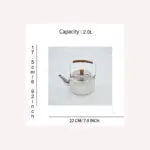 Stainless Steel Kettle with Wooden Handle for Heating Water on Cooking Surfaces – gallery image 5