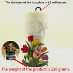 Cast Iron Tulip Tissue Holder for Holding Standard Tissue Rolls and Sheets – gallery image 6