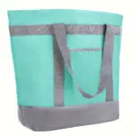 Insulated Reusable Tote Bag for Grocery Shopping & Food Transport, Zip Closure – main image