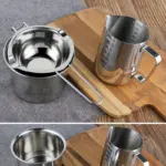 Double Boiler Pot for Controlled Melting & Heating, Stainless Steel with Long Handle – gallery image 5