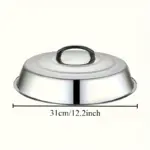 12 Inch Round Basting Cover for Flat Top Grill Cooking, Stainless Steel Dome Design – gallery image 4