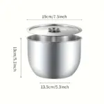 Stainless Steel Tall Pot with Lid for Cooking & Simmering – gallery image 3