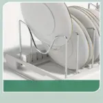 Adjustable Expandable Pots and Pans Organizer Rack for Organizing Cookware and Lids, White – main image