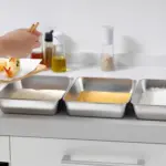 3pcs Stainless Steel Breading Trays for Dredging & Coating, Oven-Compatible Design – gallery image 2