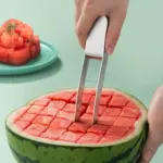 Stainless Steel Watermelon Slicer for Cutting & Serving with Manual Press Design – gallery image 6
