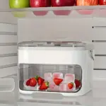 Ice Cube Mold Container with Lids for Making & Storing Ice, Dual-Layer Design – main image