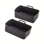 2pcs Silicone Air Fryer Liner Tray for Lining Baking Surfaces, Non-Stick Easy-Clean Design – gallery image 5