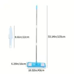 Rotatable Flat Mop for Wet and Dry Cleaning with Chenille Mop Head – gallery image 4