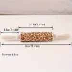 Wooden Embossing Rolling Pin for Rolling & Texturing Dough, Floral Pattern – gallery image 5