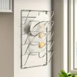 Metal Pot Lid Organizer Rack for Hanging & Space-Saving Storage, Multi-Level Design – gallery image 2