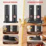 Electric Salt and Pepper Grinder for Seasoning with Dual-Compartment Design & Adjustable Coarseness – gallery image 11