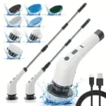 Electric Cleaning Brush for Household Surface Cleaning, Extendable Long Handle – gallery image 2
