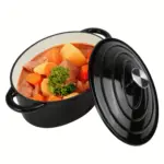 Enameled Cast Iron Dutch Oven Pot with Lid for Bread Baking & Cooking, Dual Handles – gallery image 16