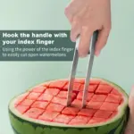 Stainless Steel Watermelon Slicer for Cutting & Serving with Manual Press Design – gallery image 5