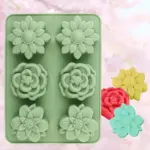 Silicone Flower-Shaped Cake Mold for Baking & Molding with Flexible Non-Stick Design – gallery image 3