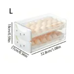 Drawer-Type Egg Storage Rack for Organizing Eggs, Transparent Stackable Rectangular Design – gallery image 8