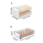 Drawer-Type Egg Storage Rack for Organizing Eggs, Transparent Stackable Rectangular Design – gallery image 7