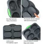 Silicone Baguette and Bun Baking Pan for Baking Bread Rolls, Non-Stick Surface Design – gallery image 5