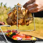 Foldable Stainless Steel Chicken Leg and Wing Rack for Vertical Roasting with Compact Storage Design – gallery image 3