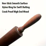 17-Inch Mahogany Rolling Pin for Rolling & Flattening Dough – gallery image 5