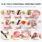 12-in-1 Manual Vegetable Chopper for Cutting & Slicing with Interchangeable Blade Housing – gallery image 8