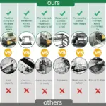 Two-Tier Dish Drying Rack for Dish Draining & Air Drying with Metal Frame and Drainboard – gallery image 9