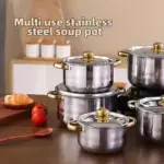5-Piece Stainless Steel Cookware Set for Everyday Cooking with Easy-Clean Surface – gallery image 7