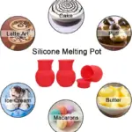 3pcs Silicone Chocolate Melting Pot for Melting & Pouring with Microwaveable Design – gallery image 12