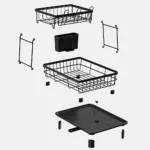 Two-Tier Dish Drying Rack for Drying Dishes & Utensils with Drainboard and Cutlery Holder – gallery image 11