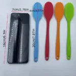 4pcs Heat-Resistant Silicone Mixing Spoons for Stirring & Mixing, Non-Stick Surface – gallery image 7