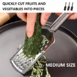 3-Piece Kitchen Tool Set for Peeling, Grating and Slicing, Stainless Steel – gallery image 4