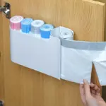 Wall-Mounted Dual-Compartment Trash Bag Holder for Bag Storage & Dispensing, ABS Plastic – gallery image 3