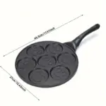 Non-Stick 7-Hole Pancake and Crepe Pan for Stovetop Cooking with Detachable Handle – gallery image 4