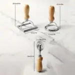 3pcs Zinc Alloy Dumpling Mold for Shaping & Cutting Dough – gallery image 4