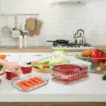 3-Layer Stackable Meat Storage Container for Refrigerated Food Organization, Easy-Access Design – gallery image 3
