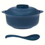 Casserole-Style Bowl with Lid and Spoon for Serving Noodles, Rice, and Soup – gallery image 11