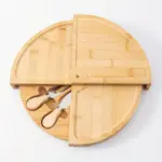 Bamboo Cheese Knife and Serving Tray Set for Slicing & Serving – gallery image 4