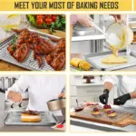 Stainless Steel Baking Pan with Cooling Rack for Baking & Roasting, Extra Thick Edge – gallery image 7
