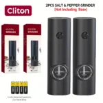 Electric Salt and Pepper Grinder for Seasoning with Dual-Compartment Design & Adjustable Coarseness – gallery image 7