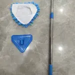 360° Rotary Triangle Mop for Wet and Dry Cleaning, Adjustable Retractable Handle – gallery image 7