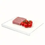Acrylic Cutting Board for Food Prep & Cutting with Transparent Surface and Counter-Edge Lip – main image