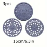 3pcs Silicone Insulated Mats for Heat Insulation & Surface Protection, Non-Slip Design – gallery image 9