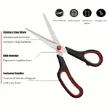 3pcs Stainless Steel Scissors for Cutting Tasks with Comfortable Grip Handles – gallery image 7