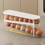 Automatic Egg Storage Box for Organizing & Dispensing Eggs with Double-Layer Sliding Design – gallery image 5